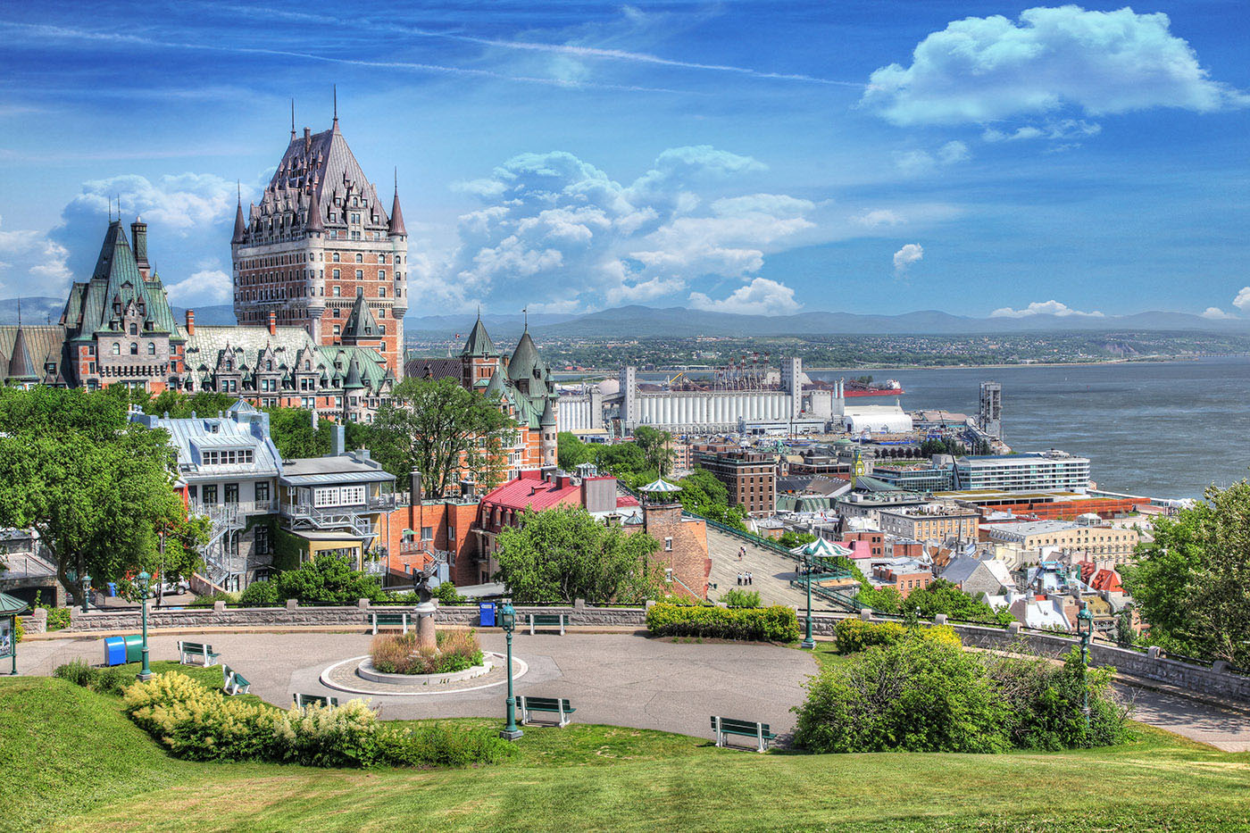 Old Quebec City District in Summer - Stock Photos, Pictures & Images