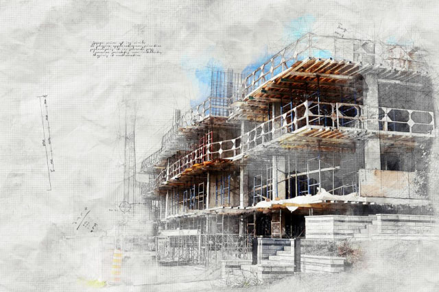 Construction Project Sketch Image - Stock Photos, Pictures & Images