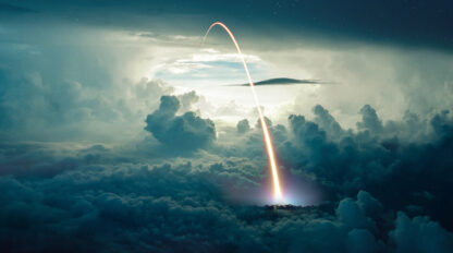 Missile Launch over the Cloudy Sky - Stock Photos, Pictures & Images