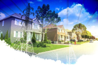 Residential Street Electrification on White - Stock Photos, Pictures & Images