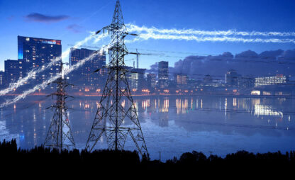 Urban Electrification in Blue - Stock Photos, Pictures & Images