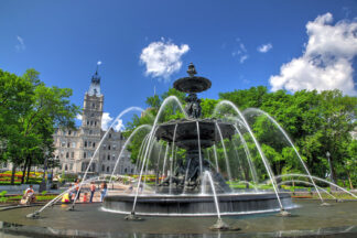 Tourny Fountain in the Canadian City Quebec - Just Colorful Stock Photos and Animations for all your Projects.