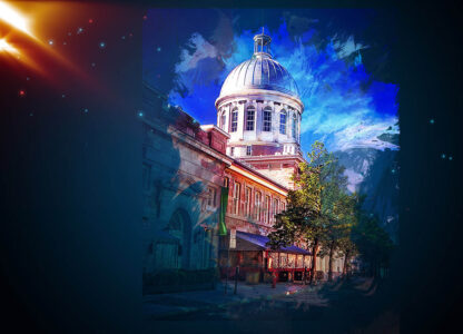Old Town Hall Art Background with Copy Space - Just Colorful Stock Photos and Animations for all your Projects.