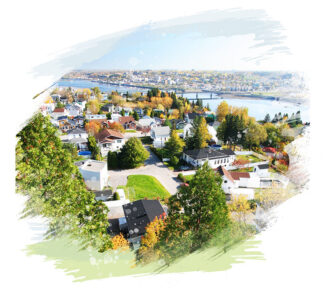 Summer in Saguenay City on White - Just Colorful Stock Photos and Animations for all your Projects.