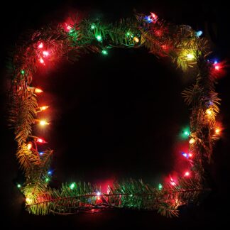 Square Christmas Lights Frame - Just Colorful Stock Photos and Animations for all your Projects.