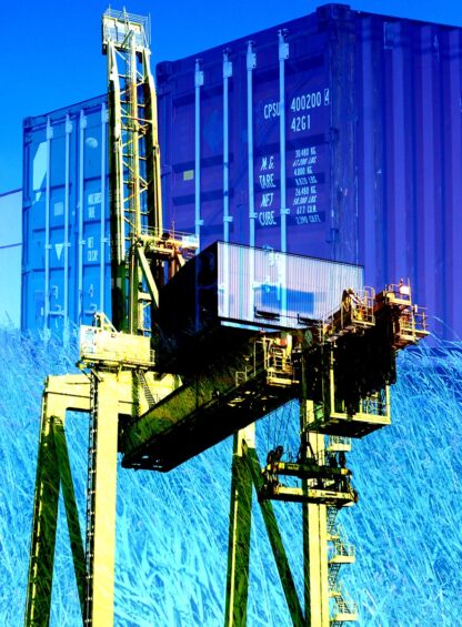 Port Container Shipping Crane - Just Colorful Stock Photos and Animations for all your Projects.