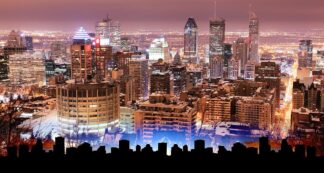 Night Lights on Montreal City - Just Colorful Stock Photos and Animations for all your Projects.