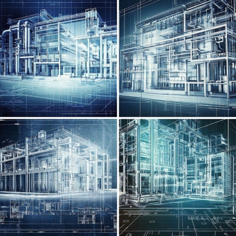 AI Large Industry Blueprint Images