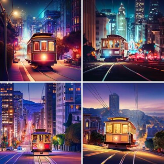 AI San Francisco Cable Car Images