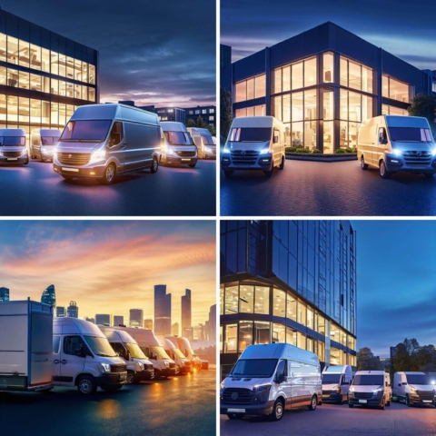 AI Modern Business Truck Fleet Images