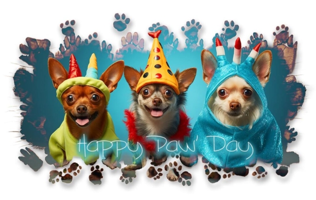 Happy Paw Day Dog Trace Artwork