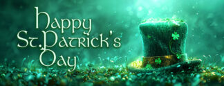 Happy St. Patrick's Day - Green Irish Hat Banner