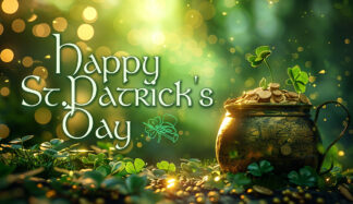 Happy St. Patrick's Day - Small Gold Pot