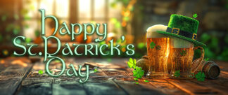 Happy St.Patrick's Day - Beer and Hat Banner